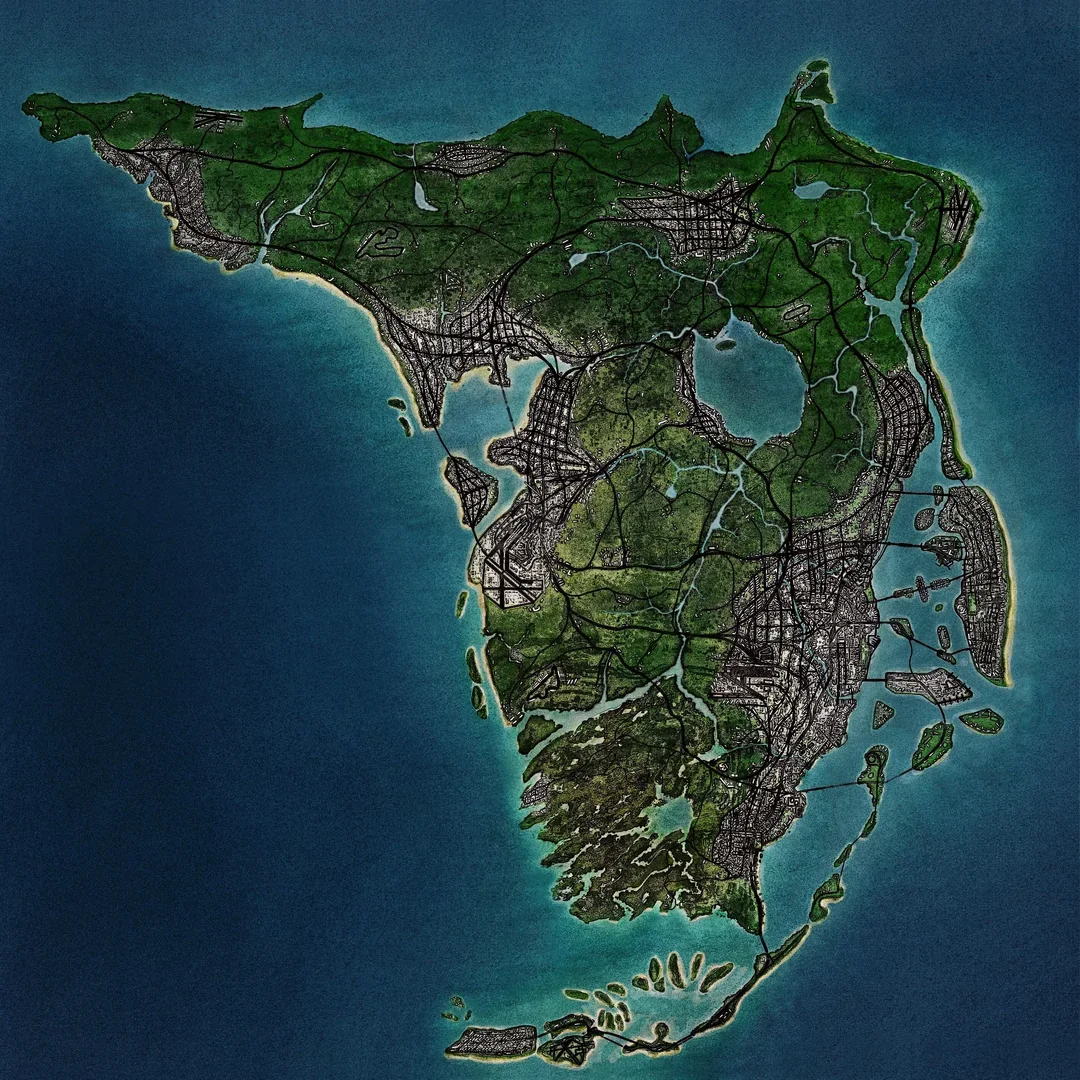 Leonida map used by GTA VI Wiki